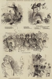 Metropolitan Election Sketches by Joseph Kenny Meadows